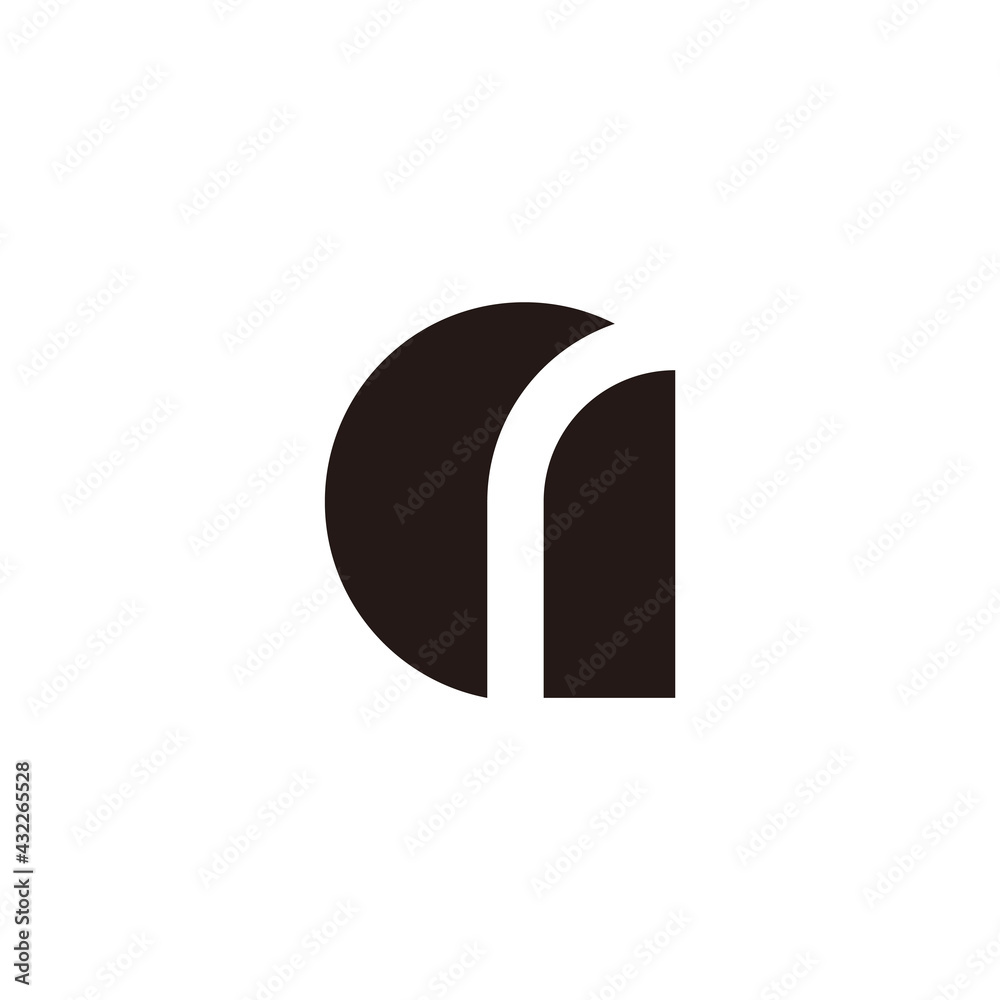 letter a lowercase geometric simple logo vector letter a lowercase geometric simple logo vector