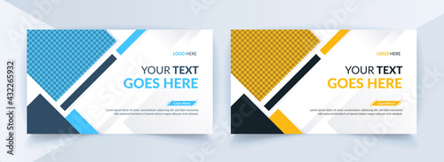 Creative abstract editable thumbnail and web banner
