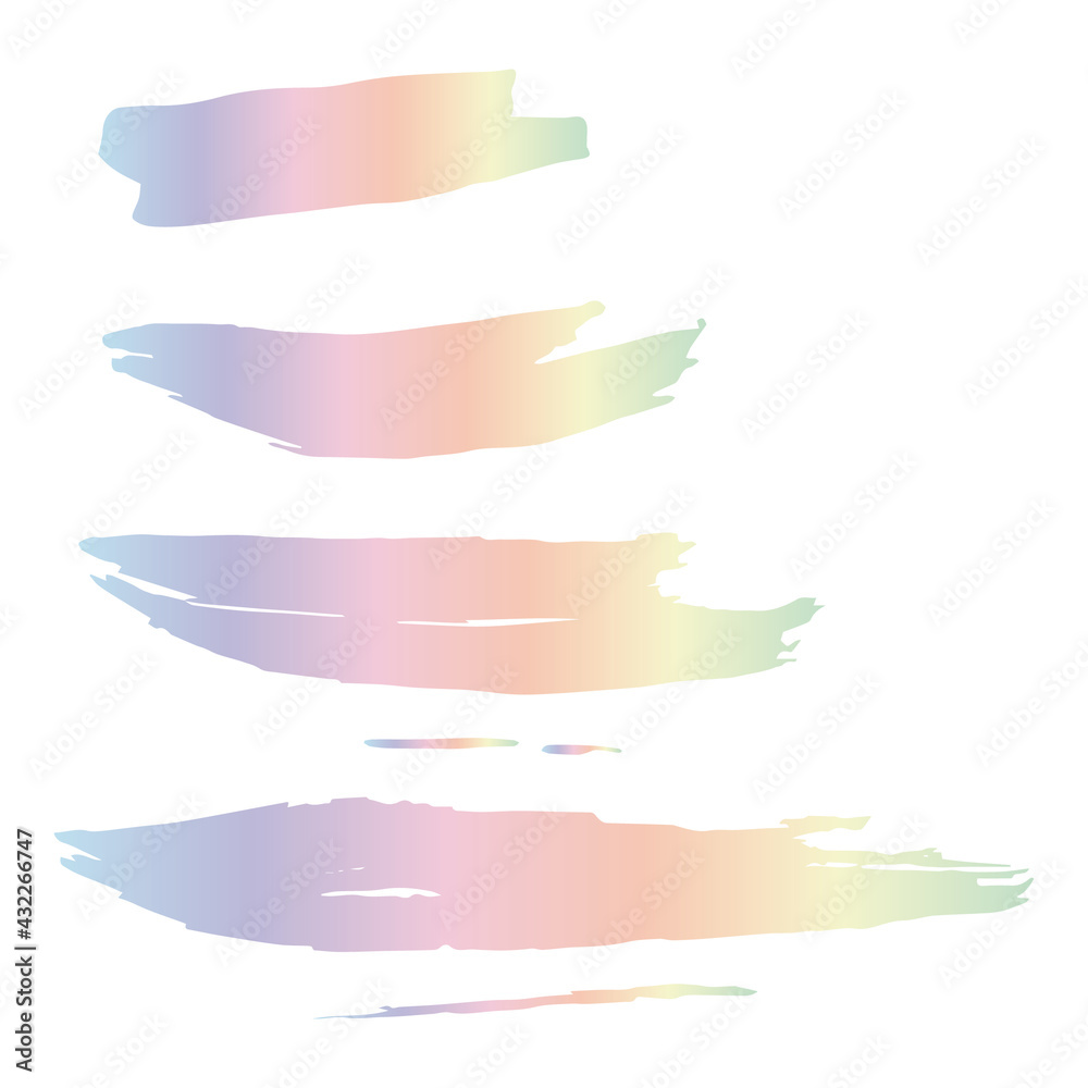 Obraz premium Colorful Brushstroke Splatter. Brushes Japanese. Ink Background. Stroke Collection. Paintbrush Handwritten. Watercolor Splatter. Grungy Handwritten. Art Isolated. Texture Splatter.