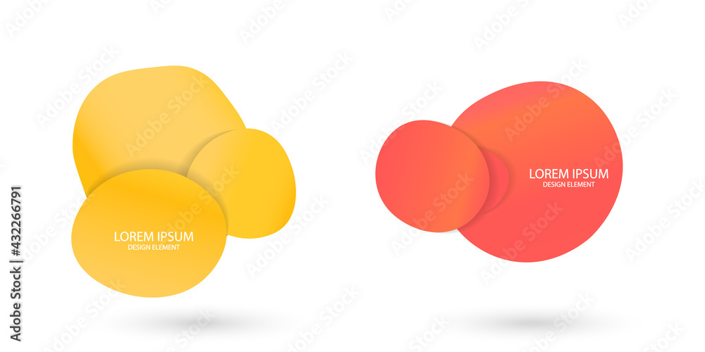 Fluid frame isolated on white background. Set of abstract liquid shapes, colorful elements, gradient waves with geometric lines, dynamical forms. Vector flat design for banners, flyers, business cards Fluid frame isolated on white background. Set of abstract liquid shapes, colorful elements, gradient waves with geometric lines, dynamical forms. Vector flat design for banners, flyers, business cards