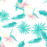 Blue Pattern Nature. Navy Seamless Hibiscus. Cobalt Tropical Textile. Azure Flower Plant. Indigo Floral Vintage. Wallpaper Illustration. Decoration Nature.