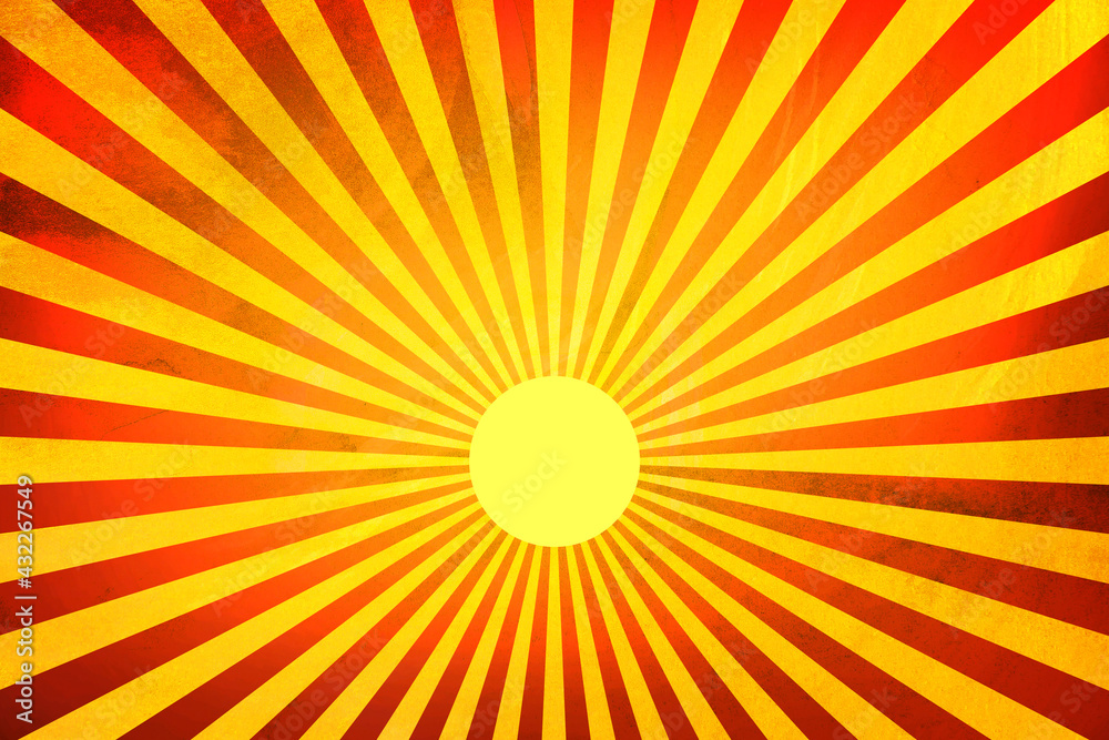 Retro groovy sunburst background pattern in 60s hippy style grunge textured vintage color palette of blue orange red beige and brown in spiral or swirled radial striped starburst retro groovy sunburst Retro groovy sunburst background pattern in 60s hippy style grunge textured vintage color palette of blue orange red beige and brown in spiral or swirled radial striped starburst retro groovy sunburst