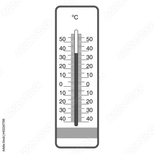thermometer line vector illustration