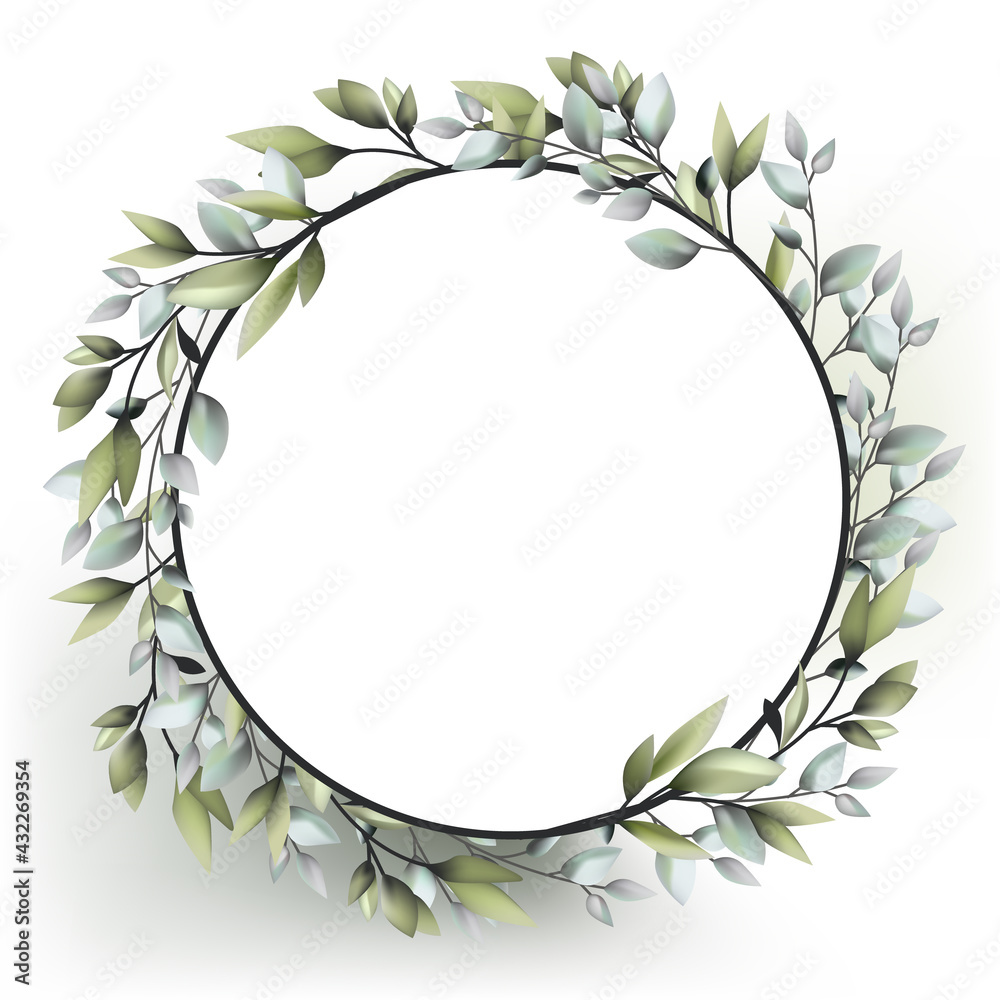 wedding decoration wreath with nature plant
