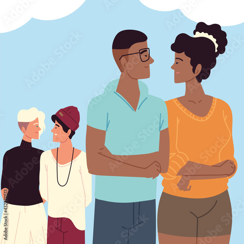 group couples together