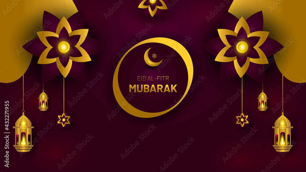 Beautiful Eid Mubarak Holiday background Beautiful Eid Mubarak Holiday background