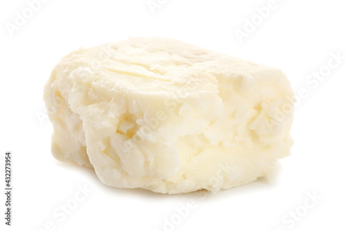 Shea butter on white background