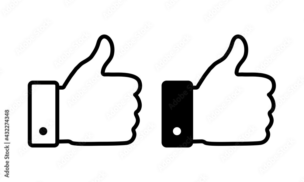 Like icon, hand like Symbol vector Like icon, hand like Symbol vector