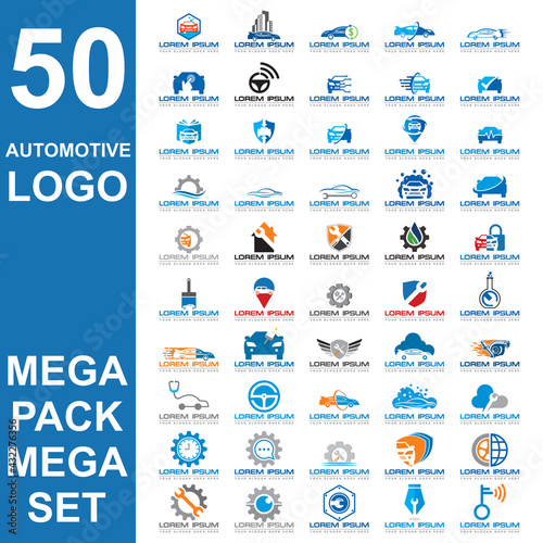 set of automotive logo , set of transportation vector