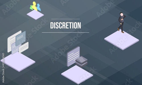 Discretion concept on abstract design photo