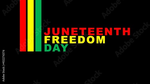 juneteenth freedom day animated text
