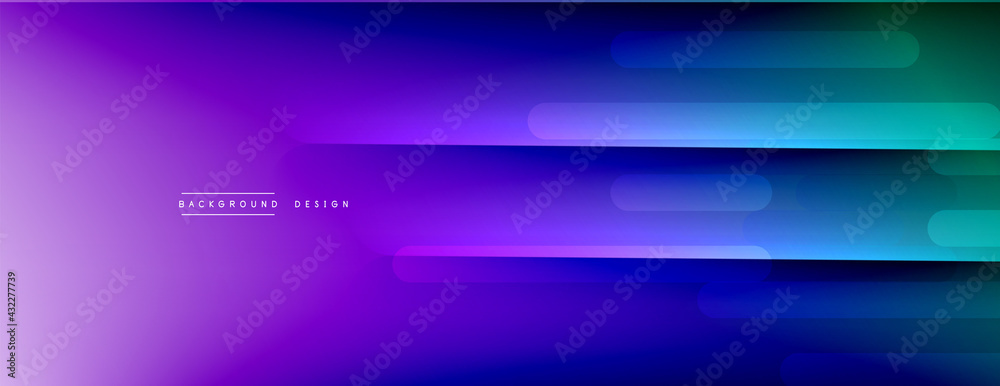 Fototapeta premium Dynamic lines abstract background. 3D shadow effects and fluid gradients. Modern overlapping forms