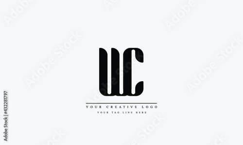 Letter Logo Design with Creative Modern Trendy Typography wc cw w c