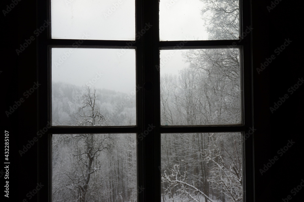 Fototapeta premium winter window