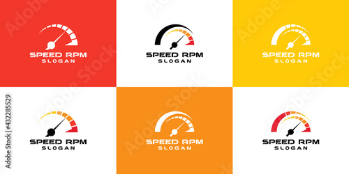 RPM speed logo & Performance Logo. Symbol & Icon Vector Template