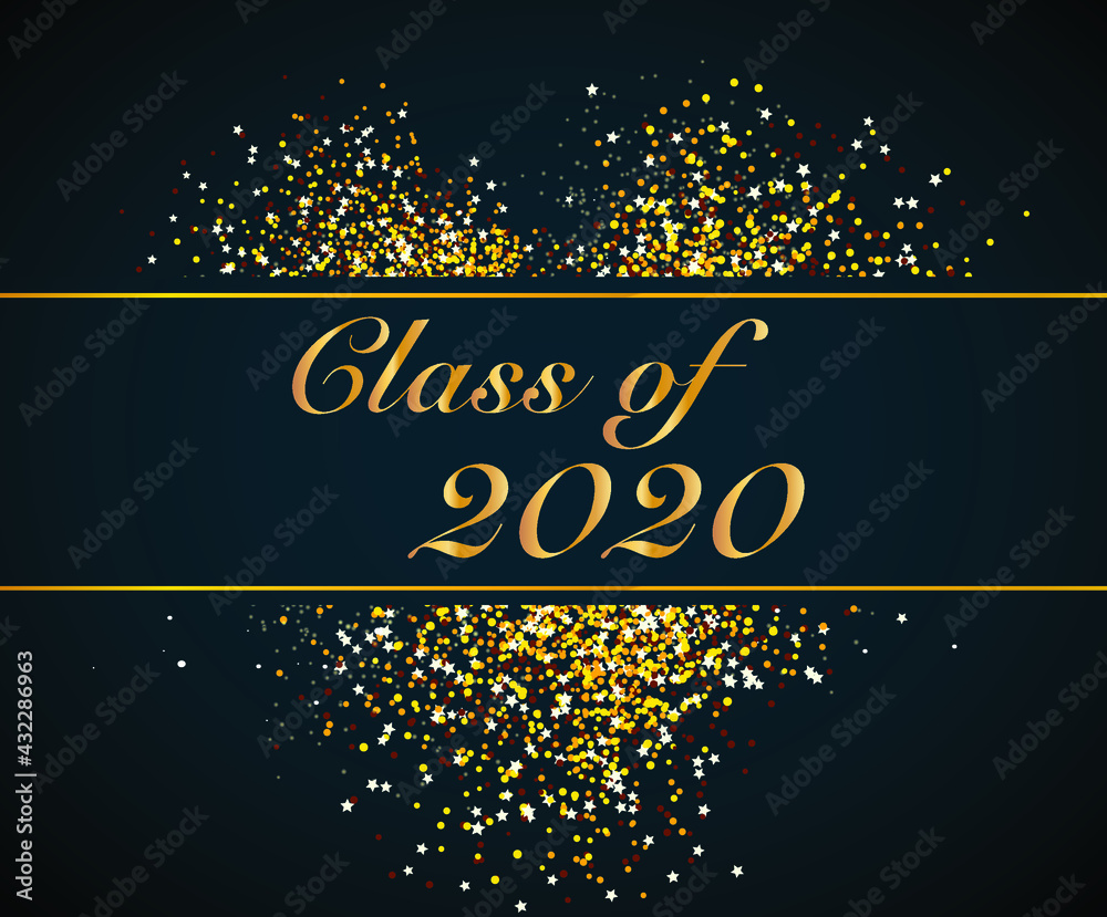 Class of 2021 Graduate Gold Lettering Graduation. Template for ...