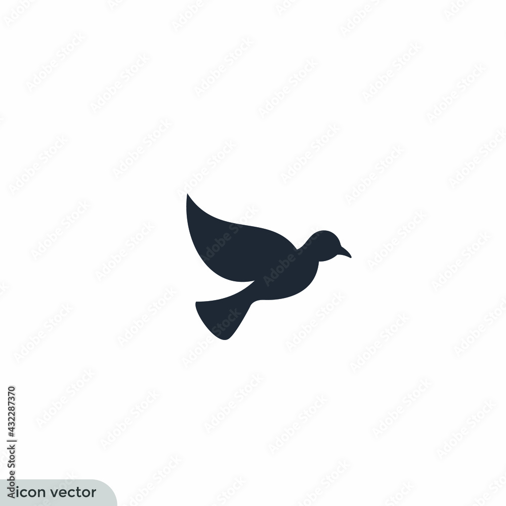 Naklejka premium pigeon icon illustration