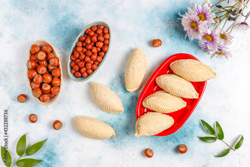 Traditional Azerbaijan holiday Novruz sweets shekerburas. photo