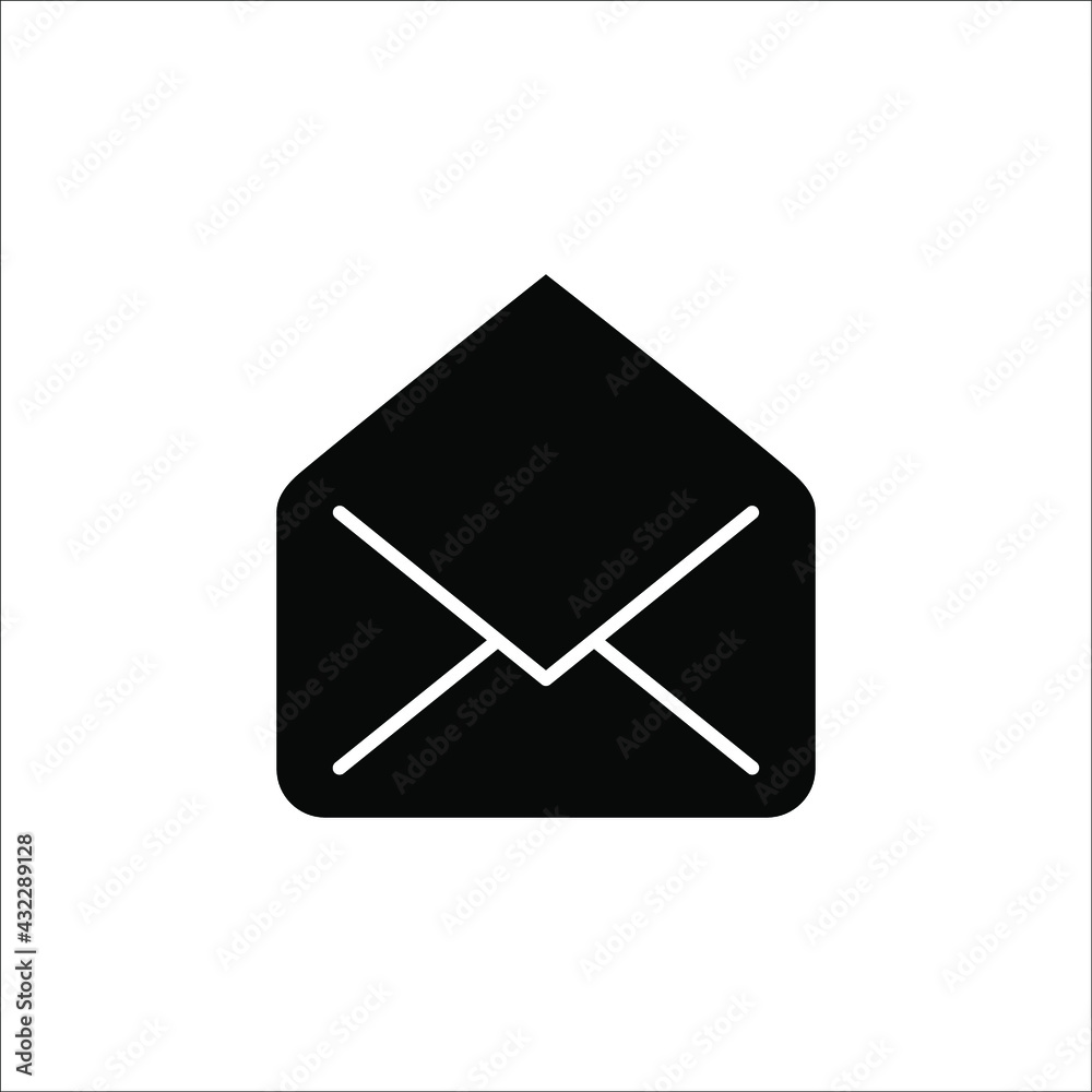 Envelope mail icon stock vector illustration on white background. Message icon. color editable eps 10 Envelope mail icon stock vector illustration on white background. Message icon. color editable eps 10