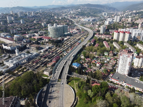 Russia, Sochi, highway in the city center.
