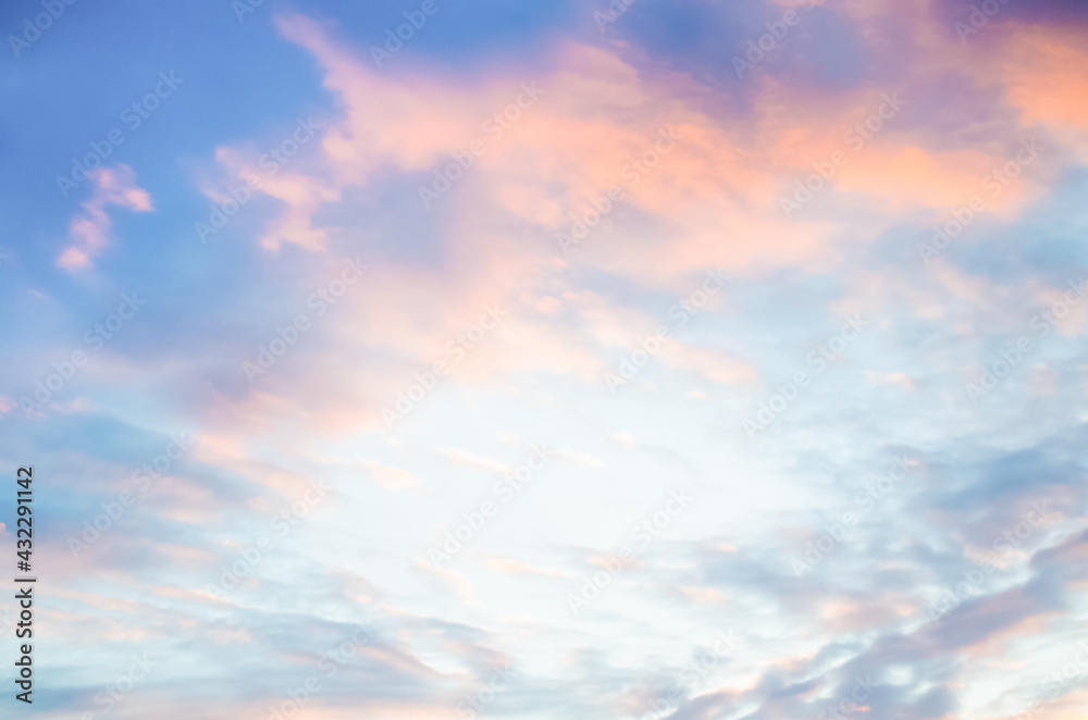 abstract background pink and blue sky