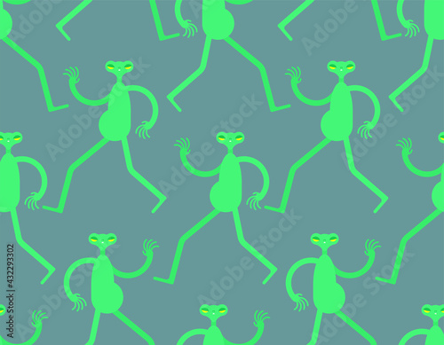 Aliens pattern seamless. UFO background. vector illustration