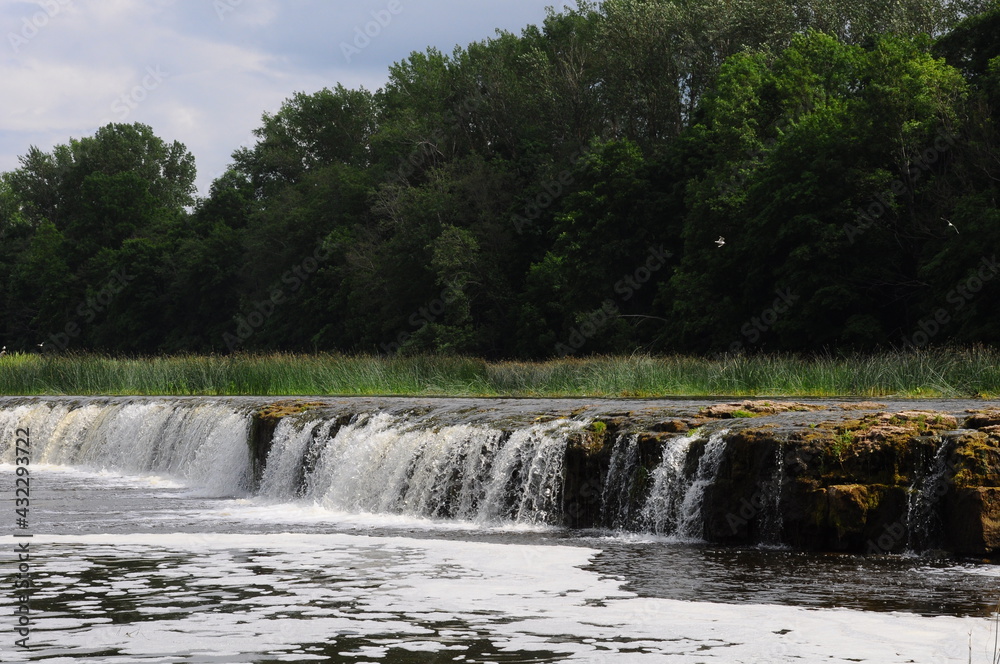 Fototapeta premium Ventas Rumba Waterfall on the Venta river. Kuldiga, Latvia