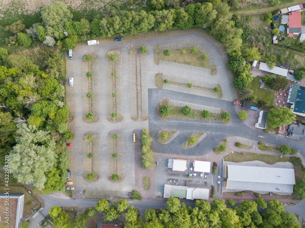 parking lot aerial