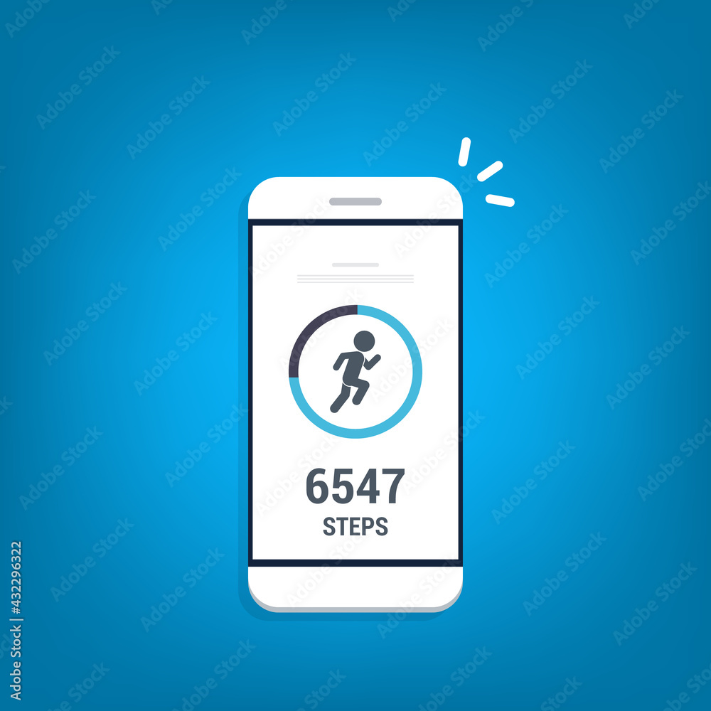 Fitness tracking app on mobile phone. Run tracker, walk steps counter. Fitness tracking app on mobile phone. Run tracker, walk steps counter.
