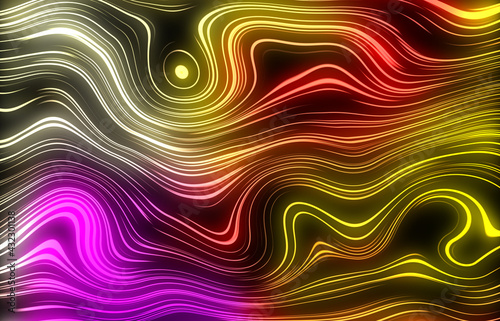 Abstract colored background of glowing lines