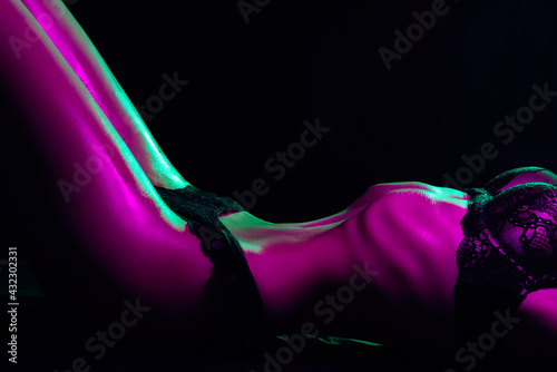 Tableau sur toile Slim thin female body in underwear