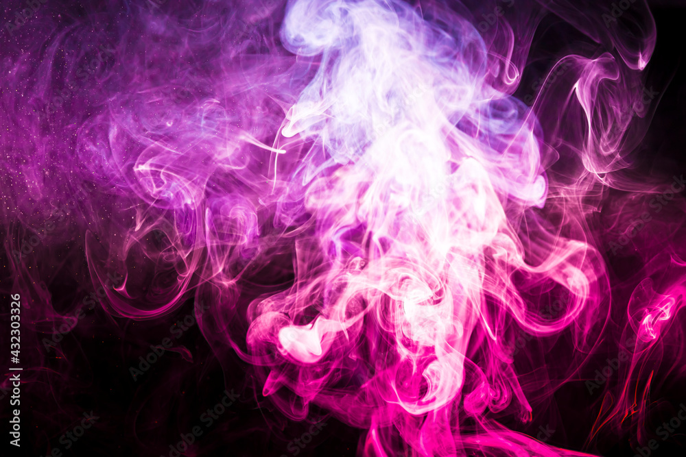 Colored smoke on black background Colored smoke on black background