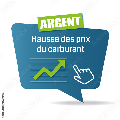 Logo hausse des prix du carburant.
