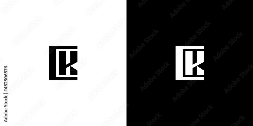 Obraz premium Letter ck Icon Vector Logo Template