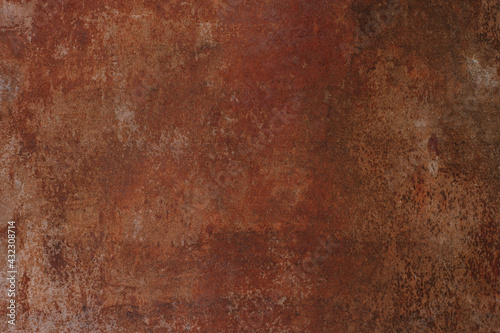 Background with rust, brown rusty iron texture. © Iryna
