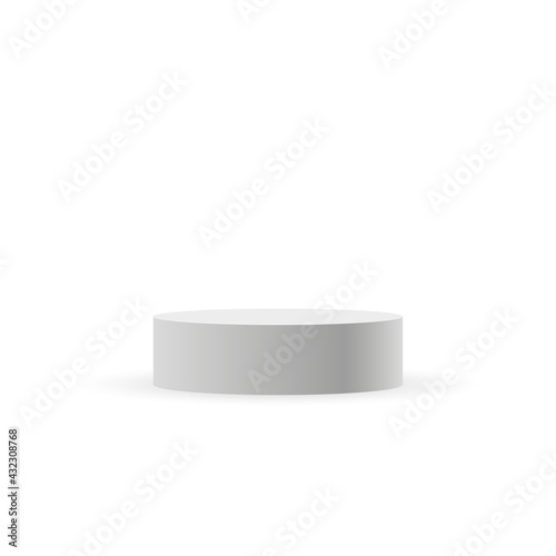 White circle stage background illustration