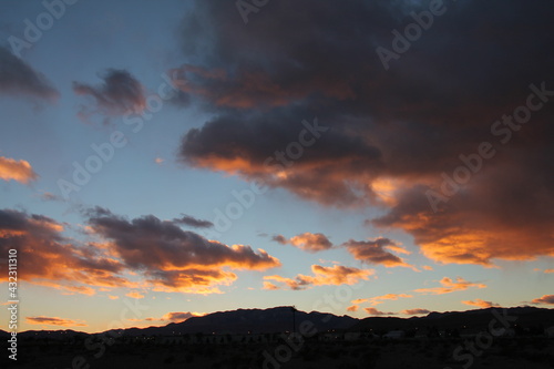 sunset in the mountains