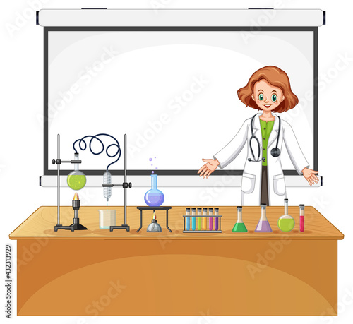 Researcher experiment in the laboratory