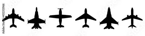 Set icons Airplane, Airplane icon vector, in trendy flat style isolated on white background. Airplane icon image, Airplane icon illustration eps 10
