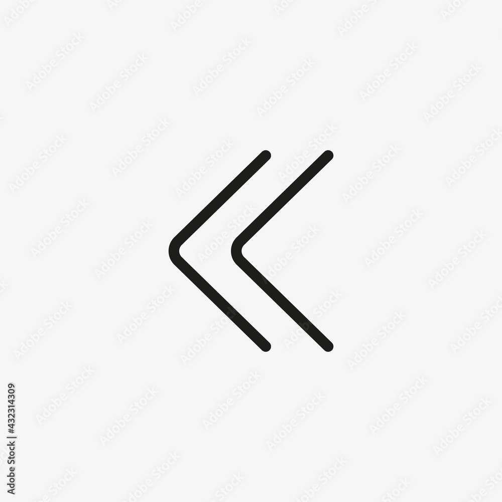 Left arrow icon. Previous page, go back sign for website and mobile app UI designs. Left arrow icon. Previous page, go back sign for website and mobile app UI designs.