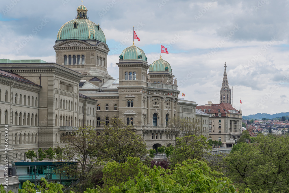The Federal Palace Bundeshaus, the parliament building of Switzerland in Bern