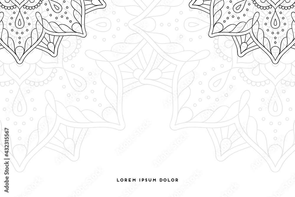 Obraz premium Dreamy wallpaper with mandala pattern