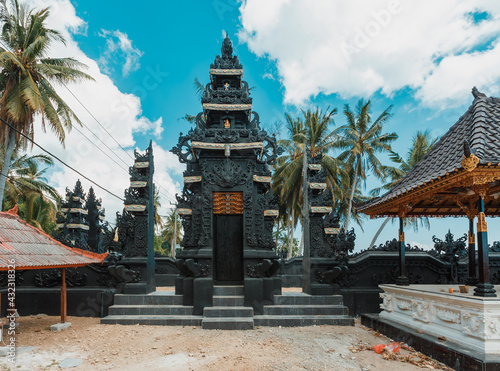 entry to Hindu Temple near village Kampung Toyapakeh in Nusa Penida island, Bali, Indonesia photo
