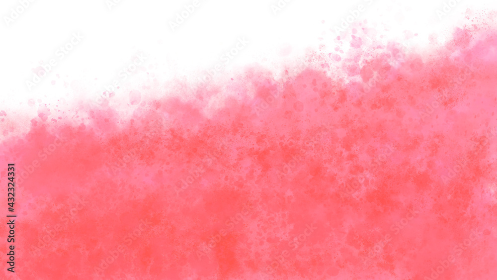 ピンクのグラデーション手描きの水彩背景素材