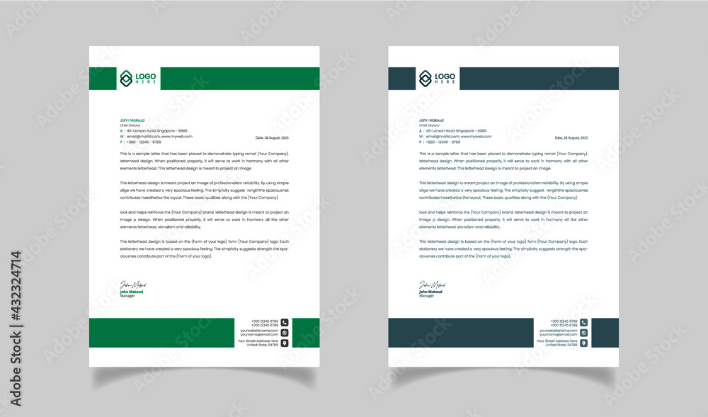 Minimalist Business Letterhead Template Minimalist Business Letterhead Template