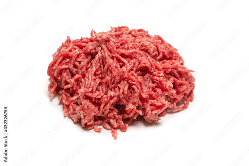 Chopped meat background. Top view.