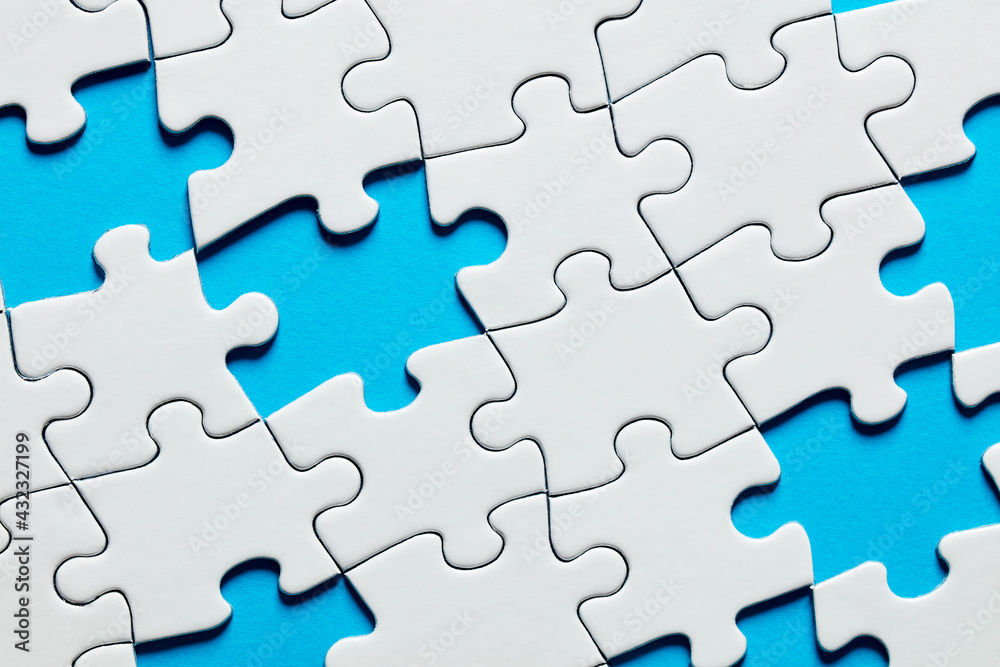 Missing puzzle pieces on blue background. Missing puzzle pieces on blue background.