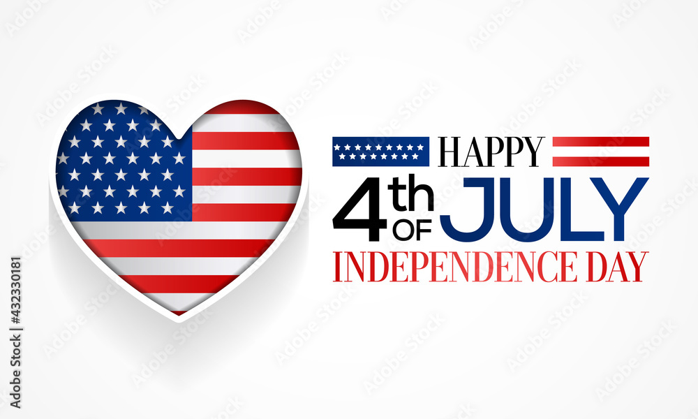 4th of July is a federal holiday in the United States commemorating the Declaration of Independence of the USA. Vector illustration. 4th of July is a federal holiday in the United States commemorating the Declaration of Independence of the USA. Vector illustration.