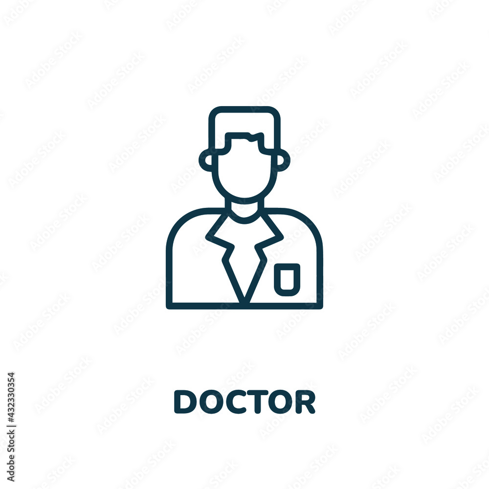 doctor icon vector sign symbol. Simple element illustration. doctor icon concept symbol design. Can be used for web and mobile.