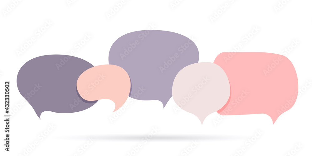 Set of speech bubble quote icons. Flat design Set of speech bubble quote icons. Flat design